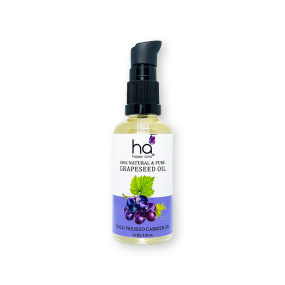 Enriched with Vitamin E, Omega fatty acid, and antioxidants, Grapeseed oil provides a myriad of benefits for your body.  Grapeseed Carrier Oil absorbs into the skin quickly to deliver intense moisture and leaving you with healthy, youthful skin and hair.
